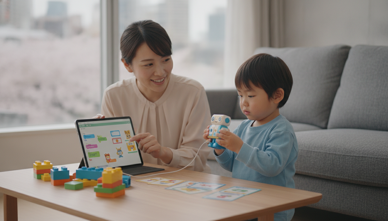 幼児のプログラミング習い事【東京】｜3歳から通える教室の選び方と教材の特徴の内容を表すアイキャッチ画像