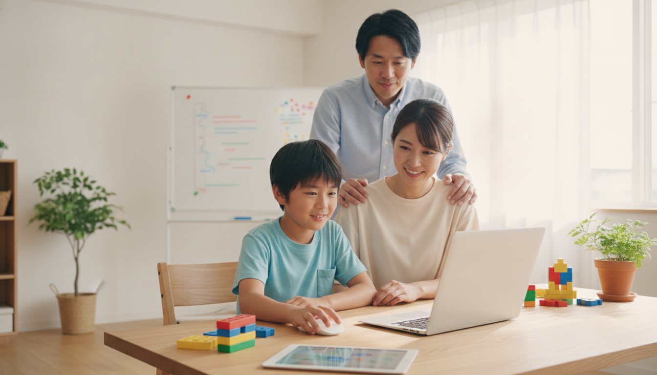 発達障害の子どもがプログラミング教室を利用する方法｜さいたま市の保護者向けガイドの内容を表すアイキャッチ画像