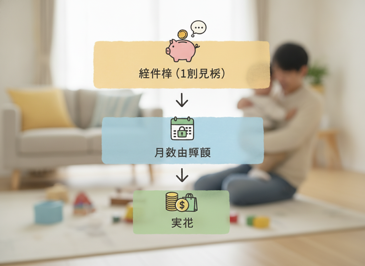 放課後等デイサービスの費用の3層構造(給付費・上限額・実費)を示す図解