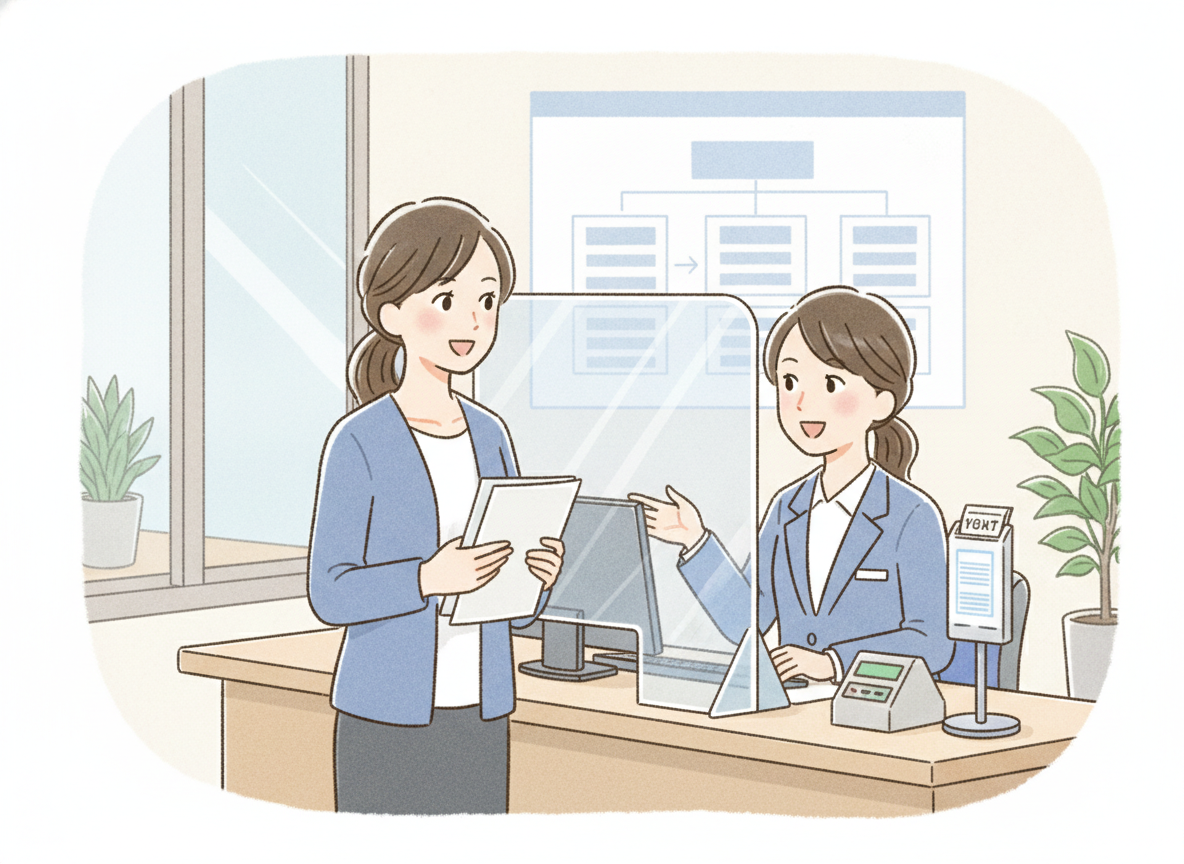 さいたま市の障害福祉課窓口で相談支援事業所の変更手続きをする保護者のイメージ