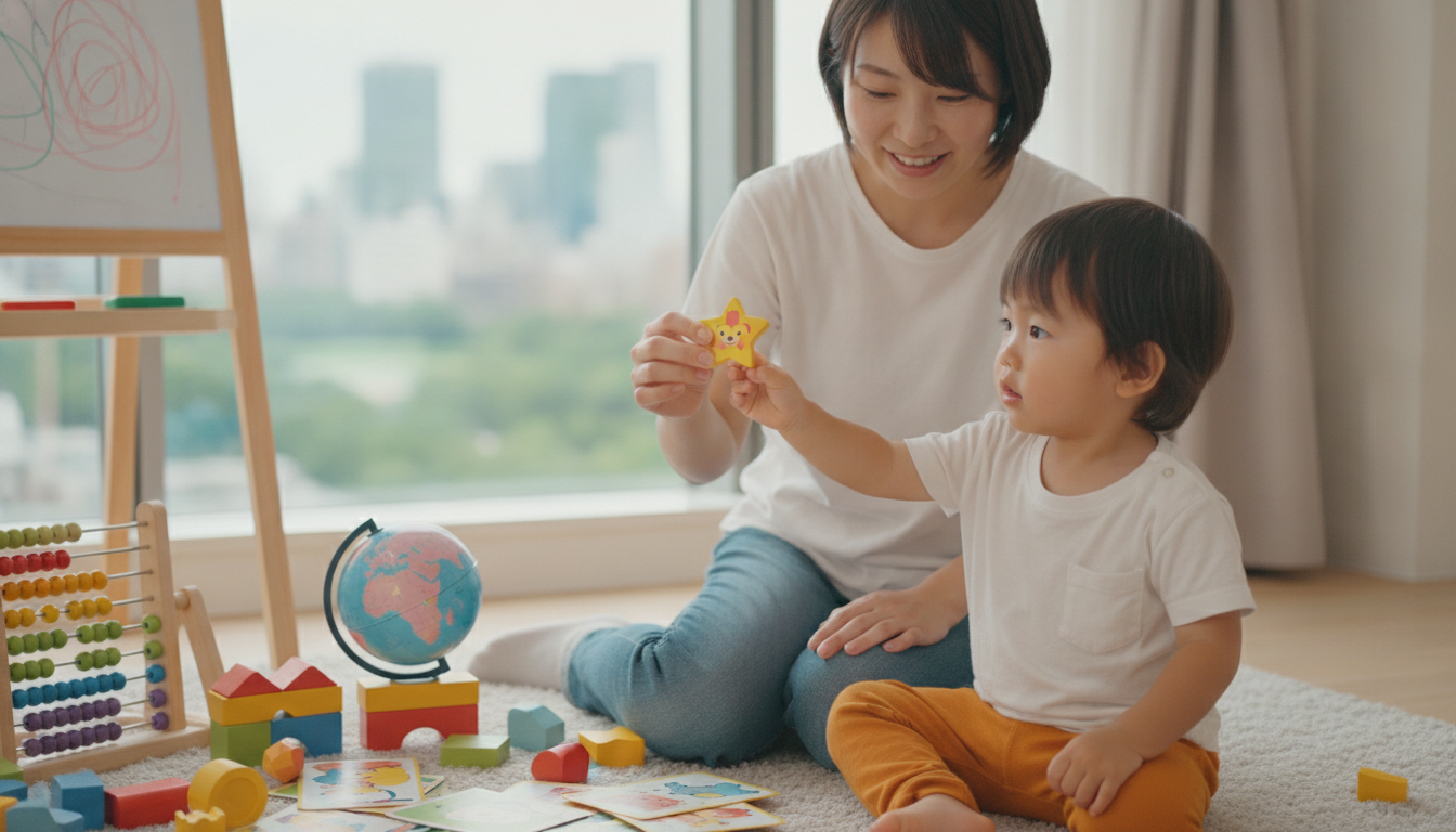 幼児の知育玩具と習い事【東京おすすめ】3〜6歳の選び方と港区・渋谷区エリアの教室の内容を表すアイキャッチ画像