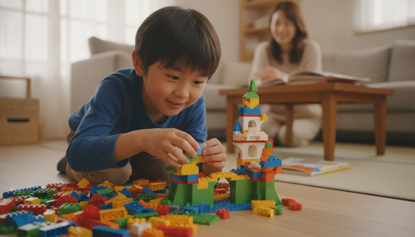 レゴで子どもの集中力・思考力は育つ？年齢別の遊び方と大人の関わり方を解説の内容を表すアイキャッチ画像
