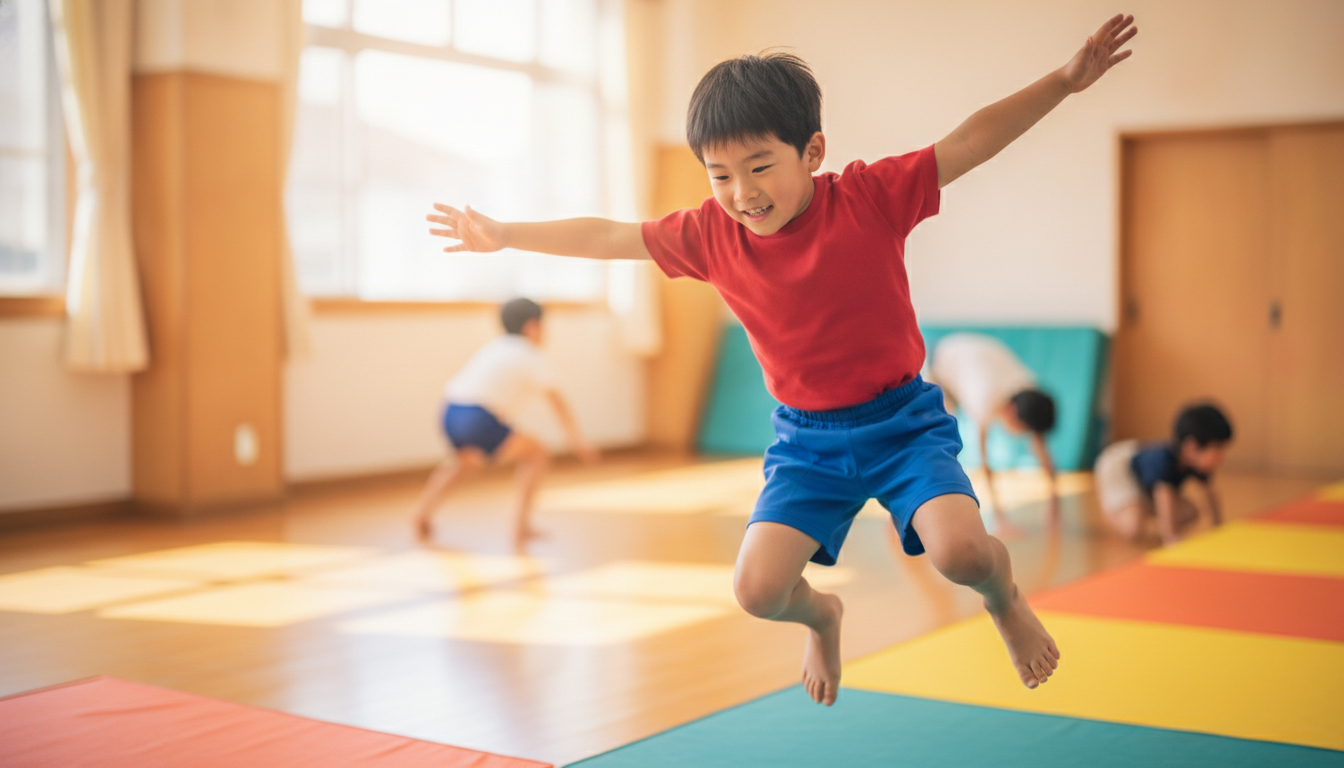 アクロバットと体操の違いを子どもの習い事で整理｜目的・指導形式・習得できる技で選ぶの内容を表すアイキャッチ画像