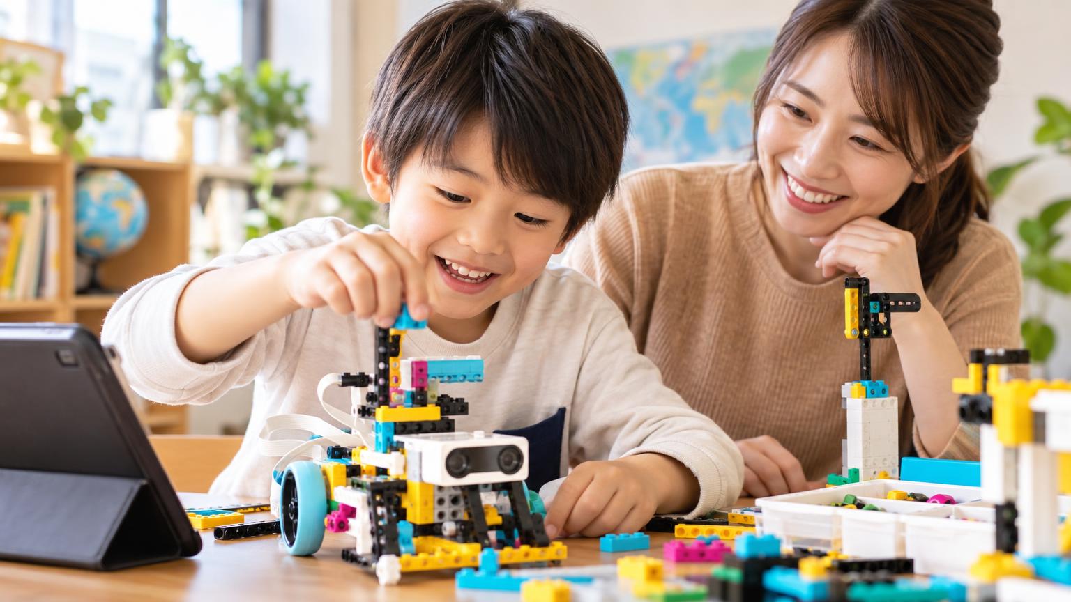 LEGO SPIKE 自宅学習の使い方と進め方｜小学生の学年別教材選びと「問いかけ」で変わる家庭活用法の内容を表すアイキャッチ画像
