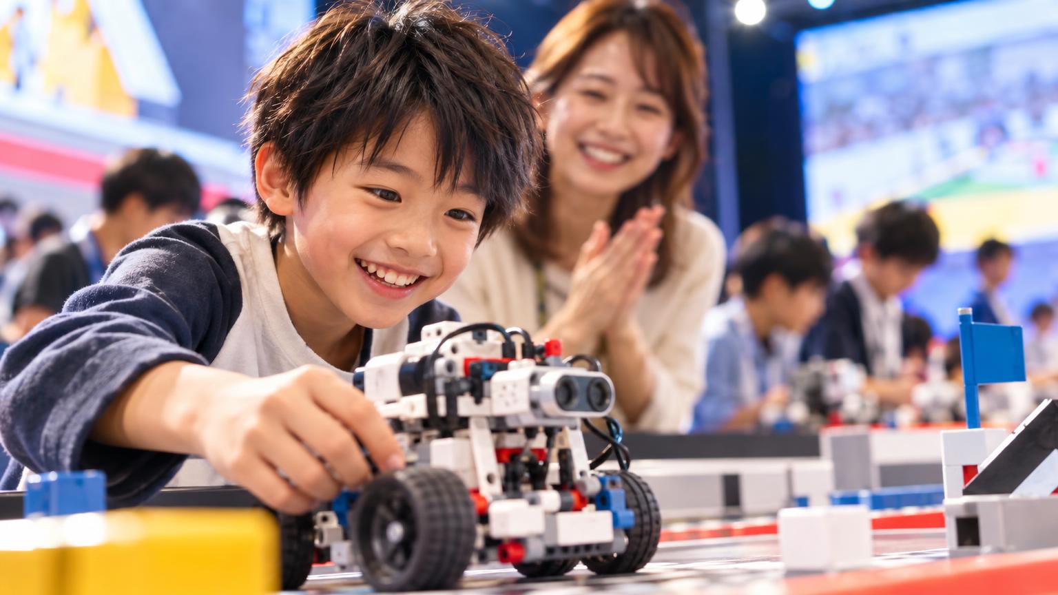 発達障害の子どもがロボット・プログラミング大会に参加するメリット｜特性別の効果と準備の考え方の内容を表すアイキャッチ画像