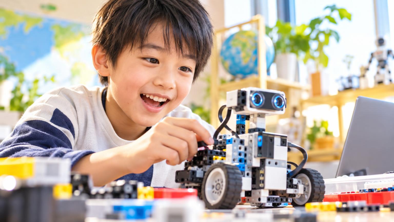 ロボット習い事の選び方【小学生版】指導形式・費用・教材・カリキュラムの4軸で比較する方法の内容を表すアイキャッチ画像