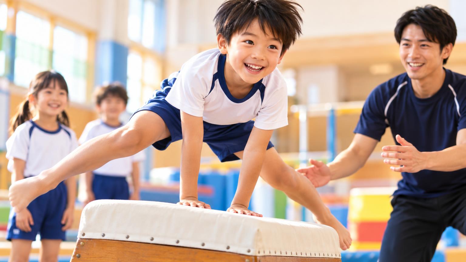 体操教室は小学生にどんな効果がある？身体・精神・技術面のメリットと教室選びの視点の内容を表すアイキャッチ画像