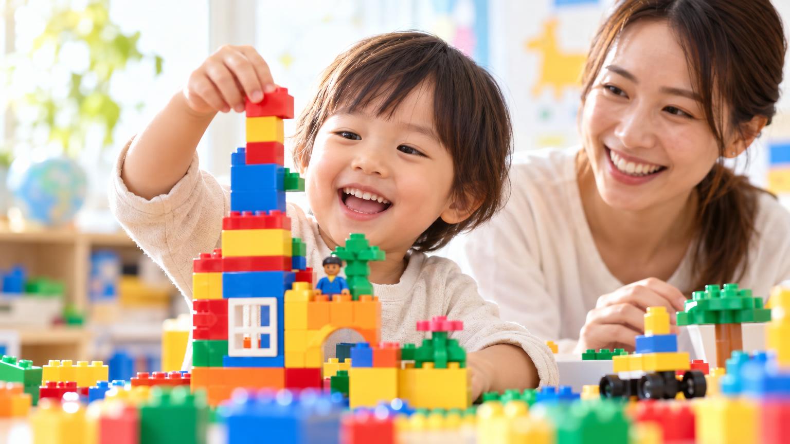 レゴスクールは何歳から始める？発達段階・教材・費用で選ぶ幼児期の判断軸の内容を表すアイキャッチ画像
