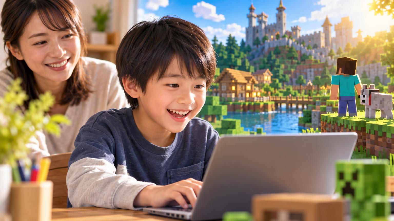マイクラ×プログラミングは発達障害のある子どもに向いている？現場から見た理由と注意点の内容を表すアイキャッチ画像