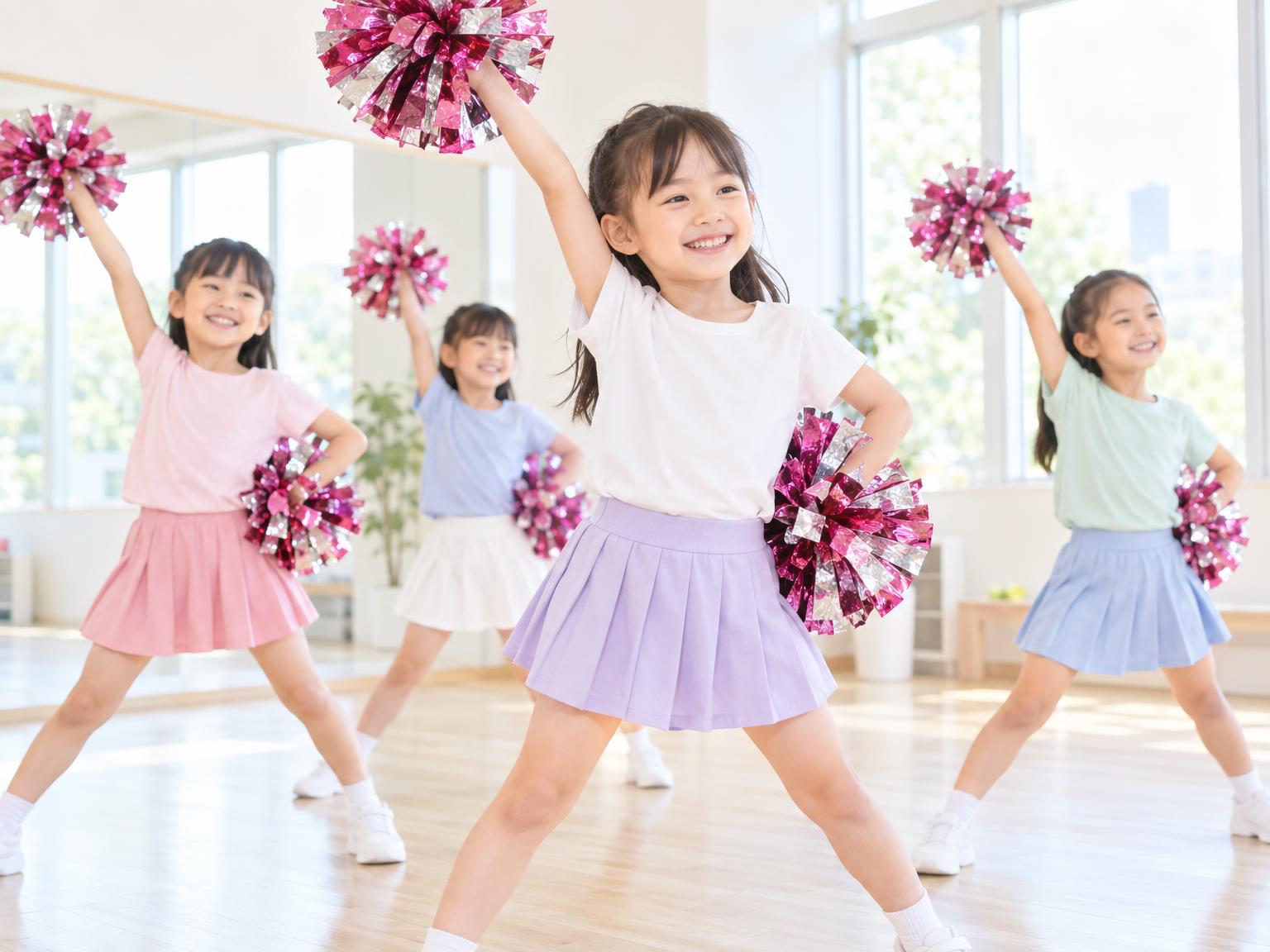 浦和エリアで子どもたちがチアダンスの練習をしている様子