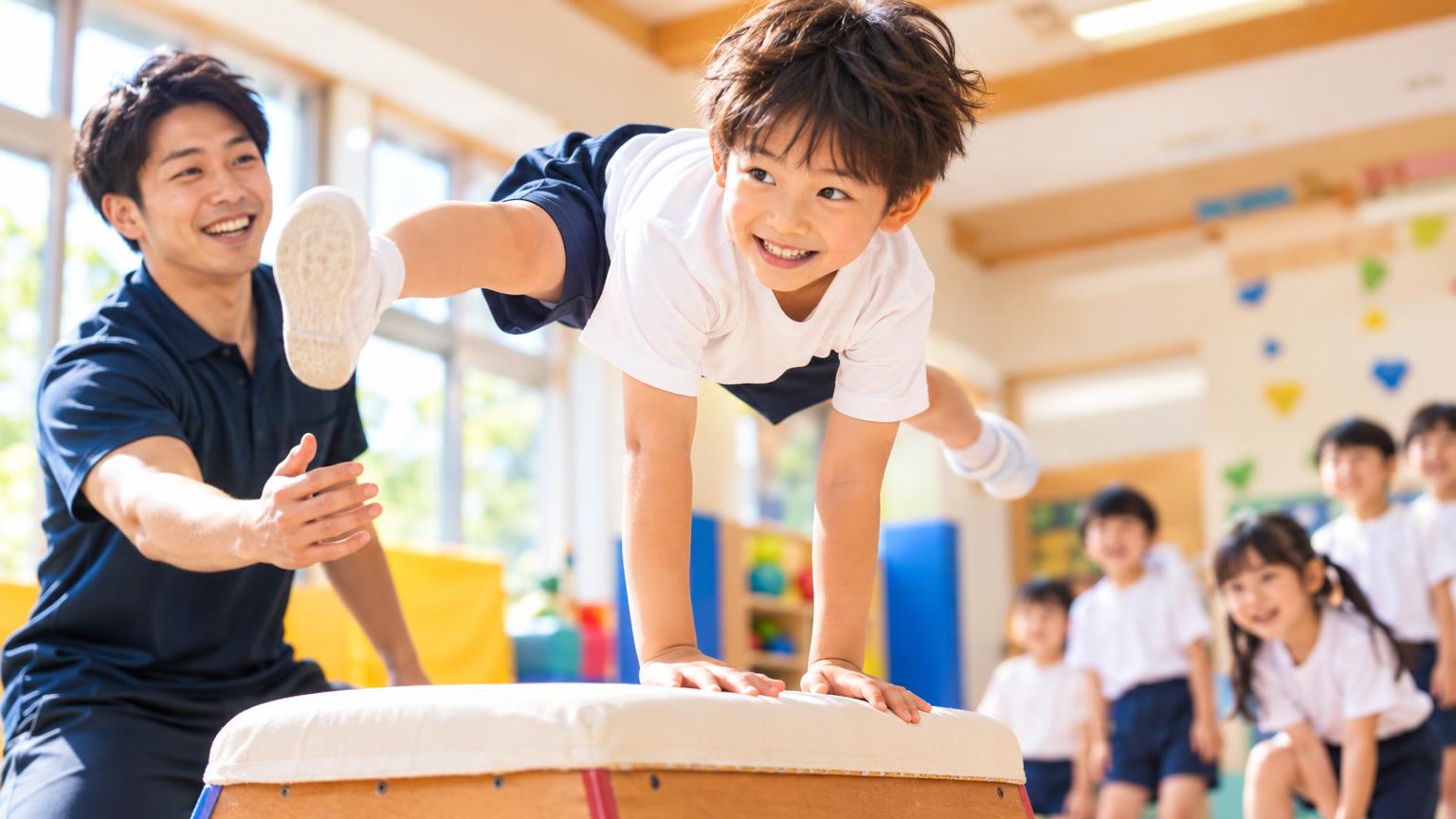 学童・放課後施設への体操・アクロバット導入プログラムガイド｜形態選びから安全管理まで事業者向けに解説の内容を表すアイキャッチ画像