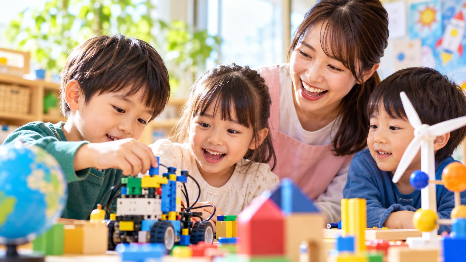 保育園・幼稚園にSTEM教育を導入する方法｜形態選択から運営設計まで事業者向けに解説の内容を表すアイキャッチ画像