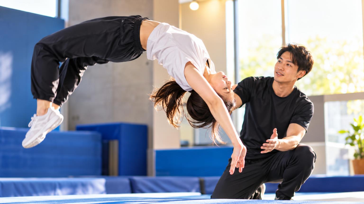 バク転パーソナルレッスンは何回で習得できる？大人が上尾周辺から通う前に知っておきたい期間の目安と個人差の要因の内容を表すアイキャッチ画像
