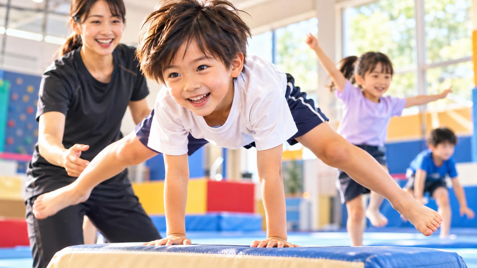 子どものアクロバット習い事【東大宮・さいたま市】教室タイプ別の特徴と費用まとめの内容を表すアイキャッチ画像