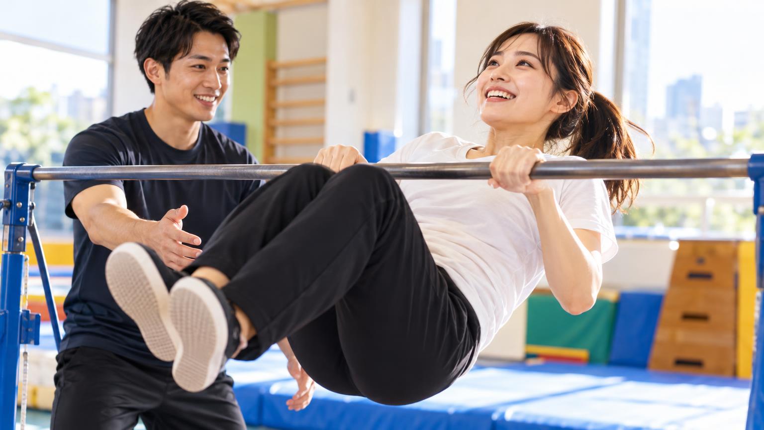 蕨市周辺で大人が逆上がりを練習できる教室・パーソナルレッスン｜近隣の選択肢と選び方の内容を表すアイキャッチ画像