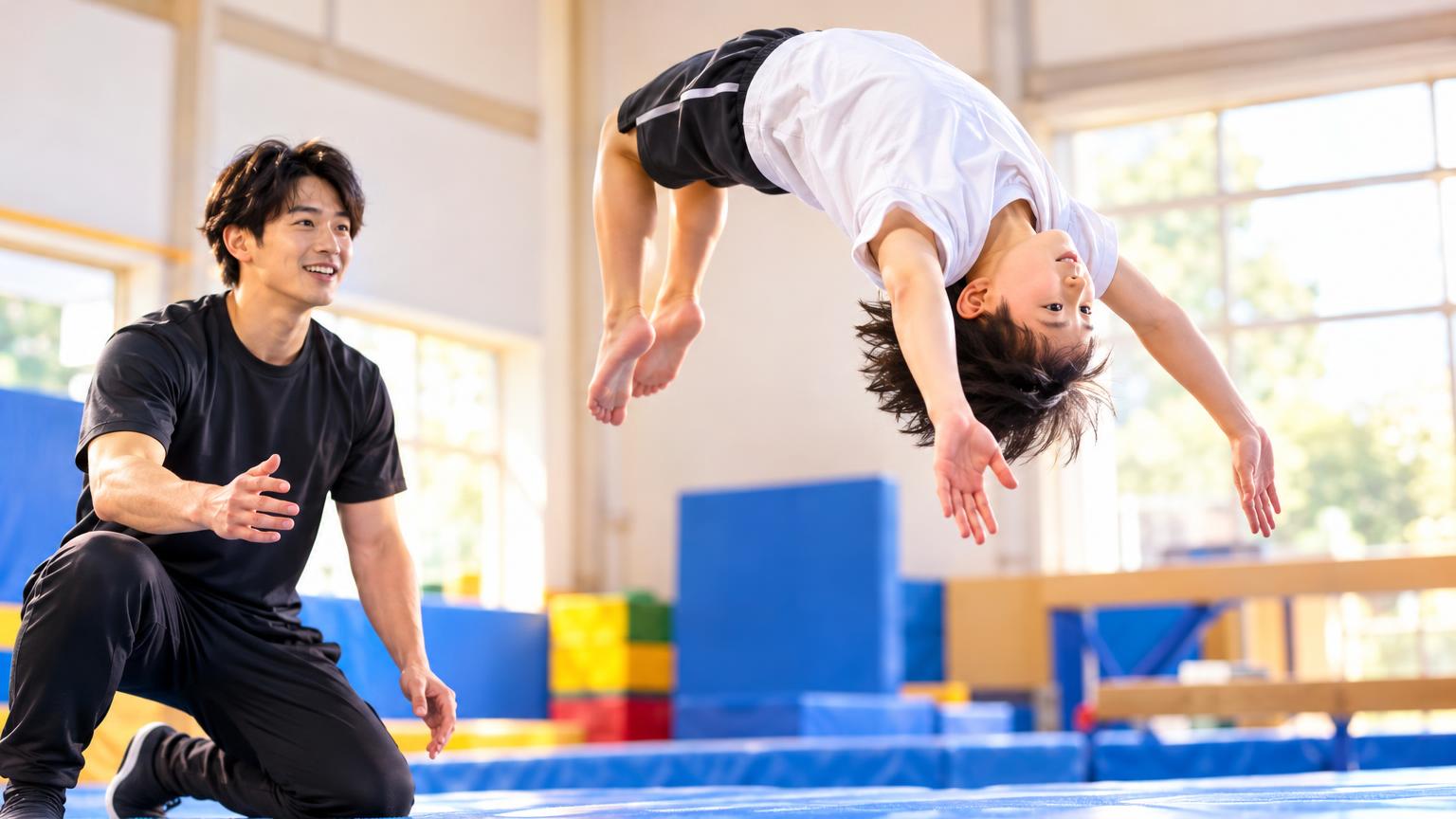 バク転の習い事【岩槻】子ども向け教室の選択肢と指導形式・費用を比較の内容を表すアイキャッチ画像