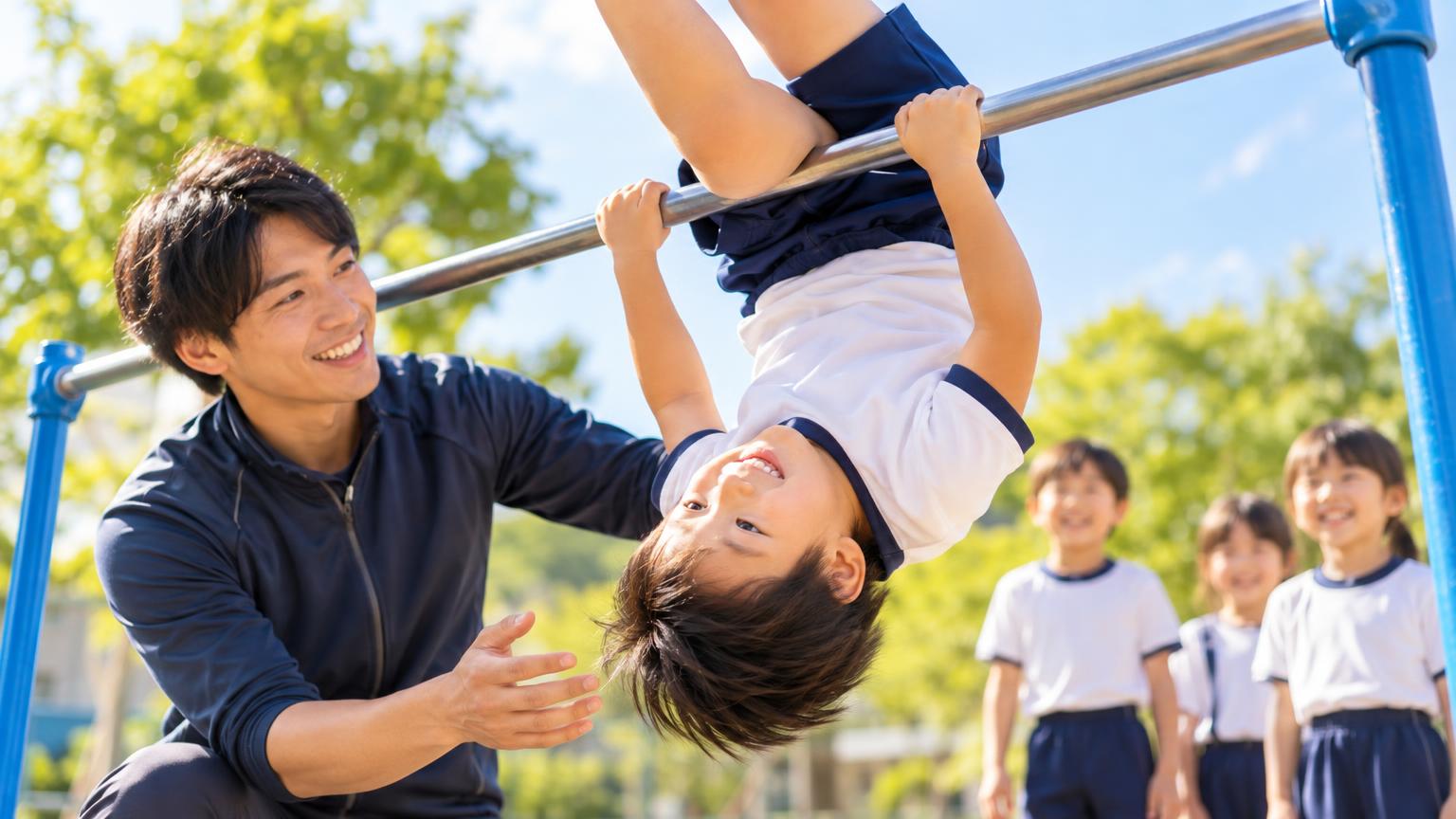 蕨市で逆上がりを教えてくれる教室｜集団指導とマンツーマン指導の選び方の内容を表すアイキャッチ画像